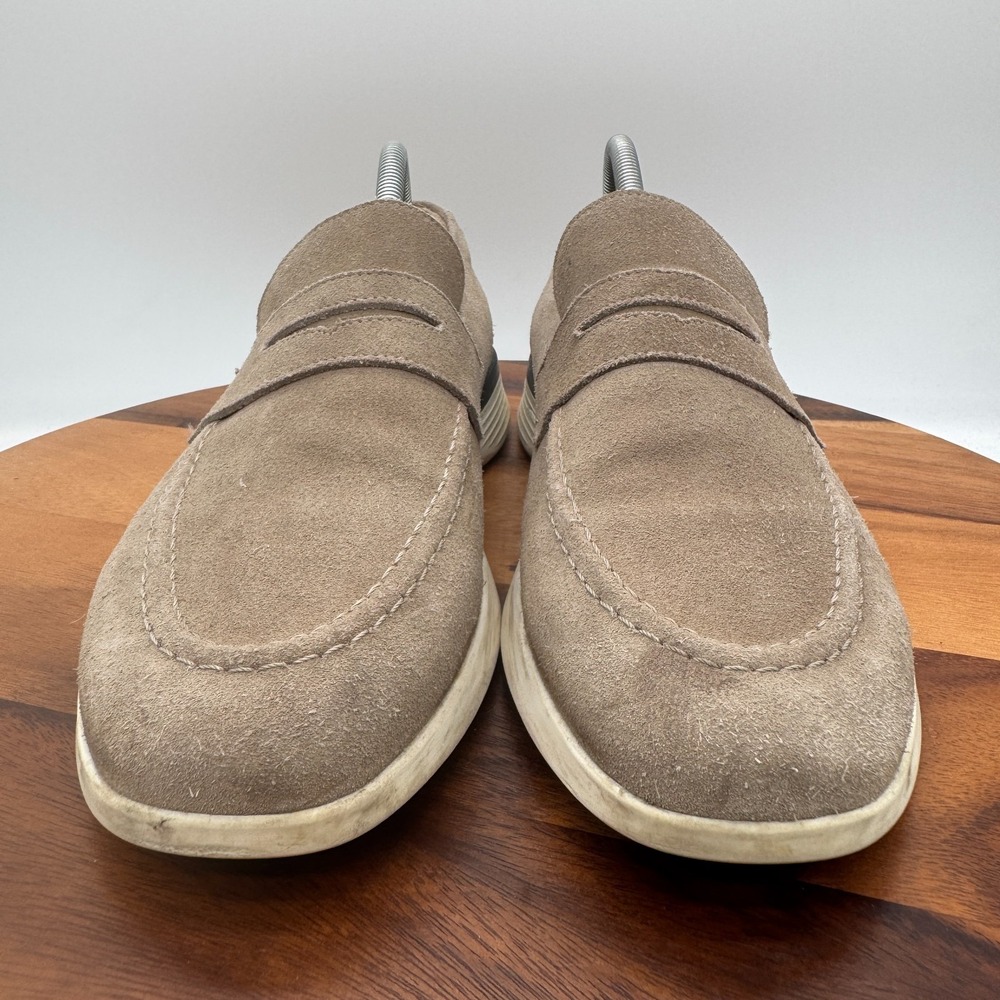 Wolf and Shepherd Mens Size 11 Crossover Shoe Brown Suede Slip On Casual Loafer - Picture 2 of 10
